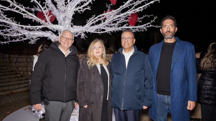 תום עמית, משה וסתווית ליאון ואלן ברקלי  (צילום: שוקה כהן)