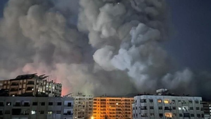 התקיפות בסוריה (צילום: רשתות ערביות)