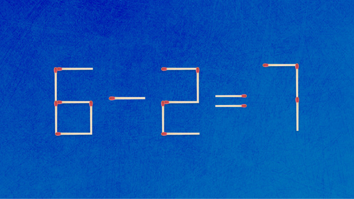 האם תצליחו לפתור את המשוואה באמצעות הזזת גפרור אחד בלבד?
