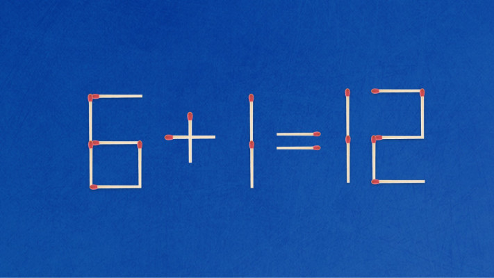 האם תצליחו לפתור את המשוואה באמצעות הזזת גפרור אחד בלבד?