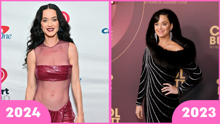 קייטי פרי אז והיום (צילום:  Kevin Winter/Getty images,Lisa Lake/Getty Images for iHeartRadio)