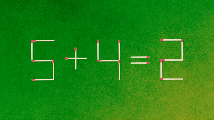 האם תצליחו לפתור את המשוואה באמצעות הזזת גפרור אחד בלבד?