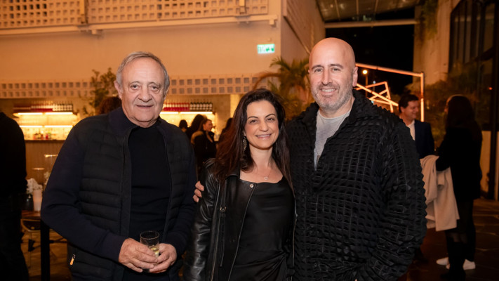 אבנר ומיכל סטפק וראובן אבלגון (צילום: גדי סיארה)