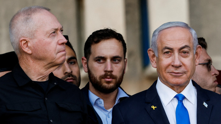 בנימין נתניהו, יואב גלנט (צילום: REUTERS/Amir Cohen)