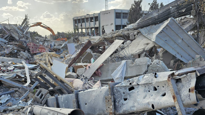  משגרים שהושמדו ב״שכונת הקצינים'' בעזה (צילום: דובר צה''ל)
