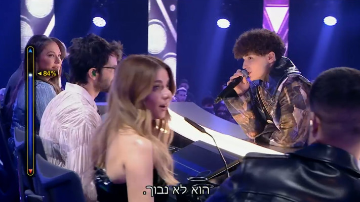 דולב מנדלבאום מפגין ביטחון, ''הכוכב הבא לאירוויזיון'' (צילום: באדיבות קשת 12)