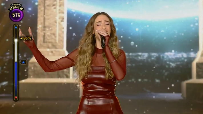 ולארי חמאתי בביצוע לשיר ''יוניקורן'', ''הכוכב הבא לאירוויזיון'' (צילום: באדיבות קשת 12)
