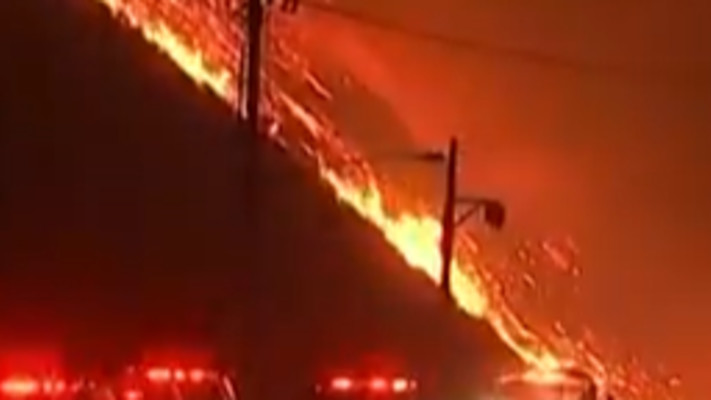 שריפת ענק בלוס אנג'לס  (צילום: שימוש לפי סעיף 27א')