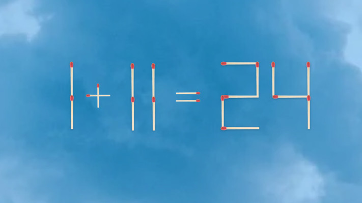 האם תצליחו להזיז שני גפרורים ולפתור את האתגר?