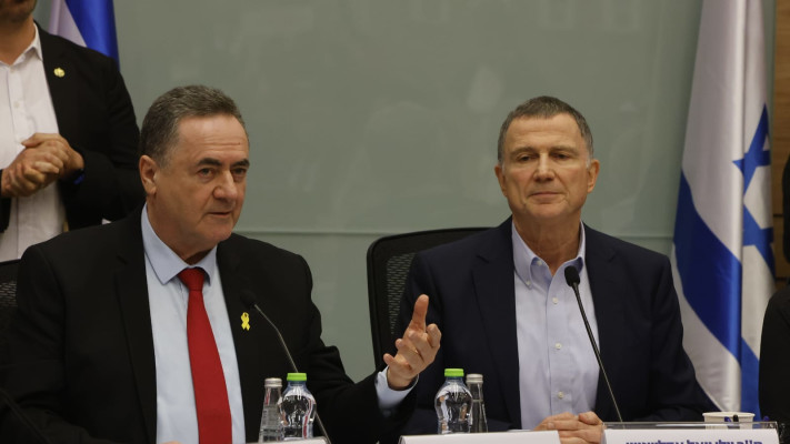 יולי אדלשטיין, ישראל כ''ץ (צילום: מארק ישראל סלם)