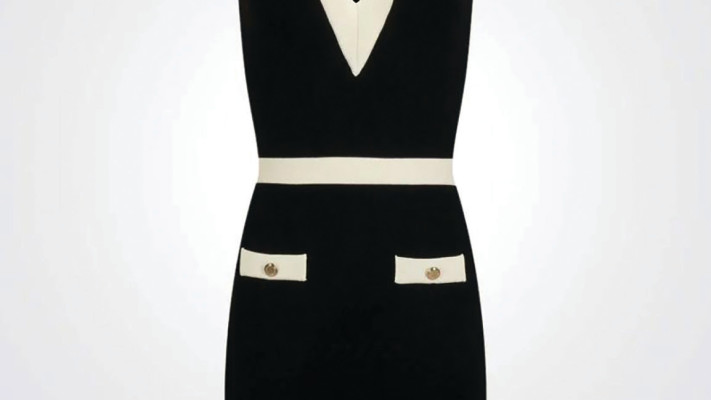 MORGAN שמלת סריג קצרה בצבע שחור