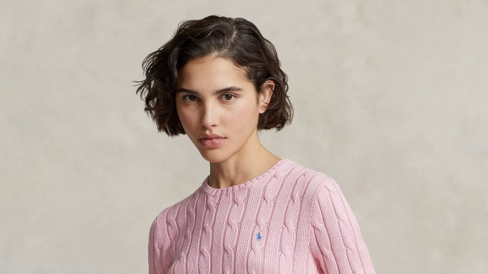  סריג כותנה צמות ורוד