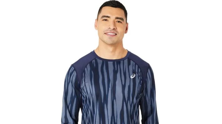 asics - AOP Road LS Tip Blue Expanse (צילום: מסך)