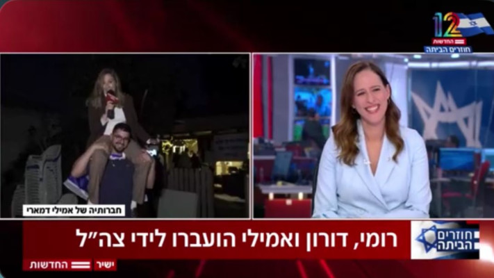 לי נעים ויונית לוי בערב חזרת שלוש החטופות