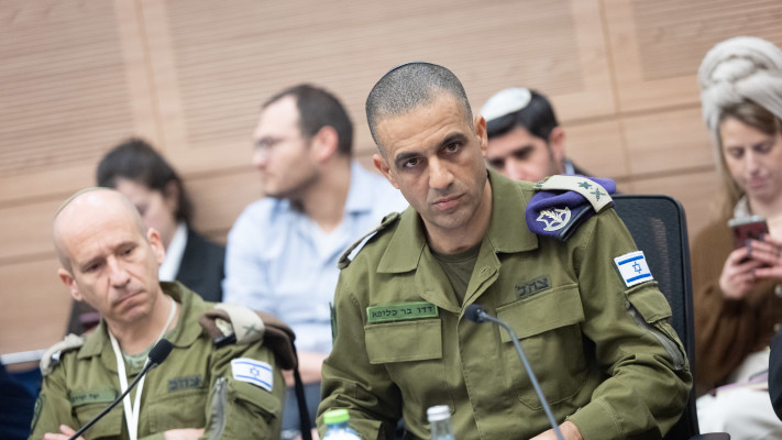 אלוף דדו בר כליפא, ראש אכ''א בדיון בחוק הגיוס (צילום: יונתן זינדל, פלאש 90)