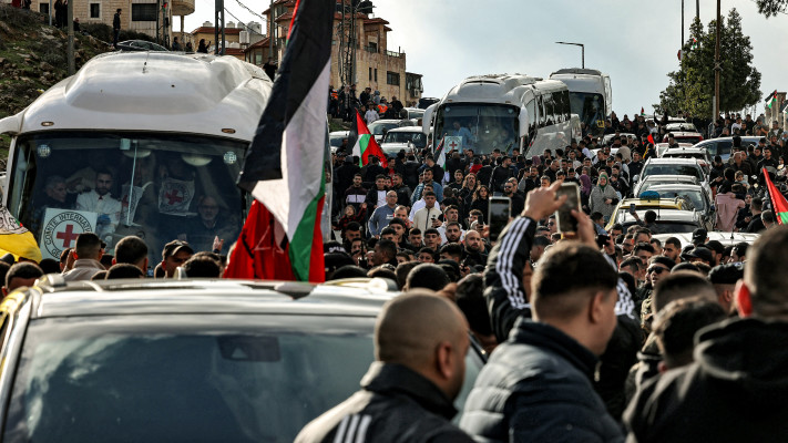 שחרור המחבלים (צילום:  ZAIN JAAFAR/AFP via Getty Image)