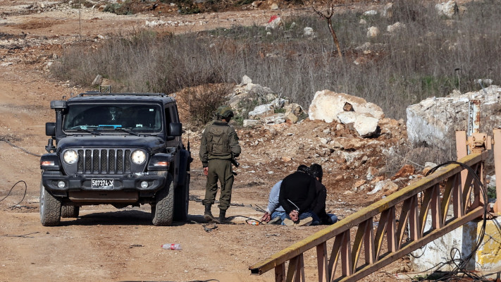 מעצר מחבלים בלבנון (צילום: REUTERS/Ronen Zvulun)