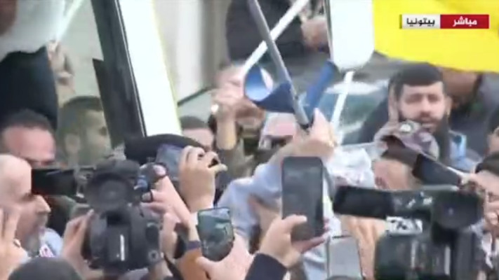 קבלת המחבלים המשוחררים ברמאללה