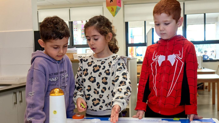 ילדים משחקים ברובוט החדש של משרד החינוך (צילום: מיכאל דימנשטיין)