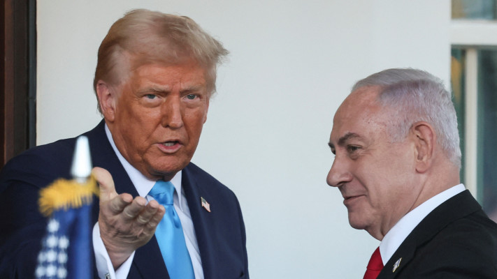 טראמפ ונתניהו בבית הלבן (צילום: רויטרס)