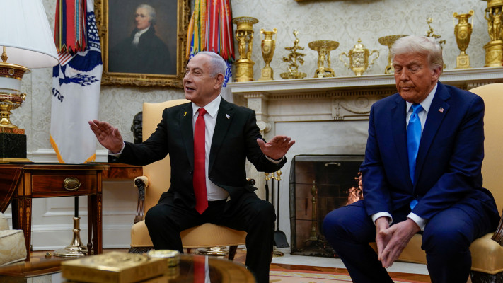 דונלד טראמפ ובנימין נתניהו בבית הלבן (צילום: רויטרס)