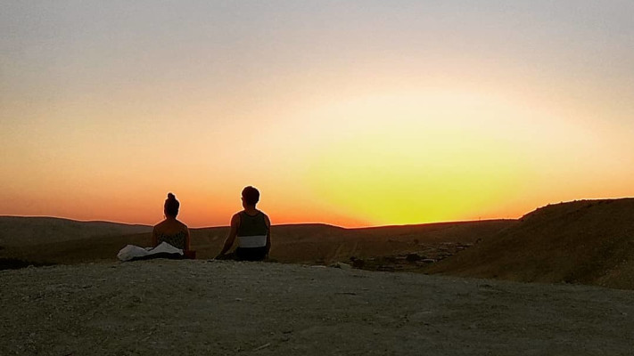 שקיעה בגבעה, ירוחם (צילום: אבישי אפרת)