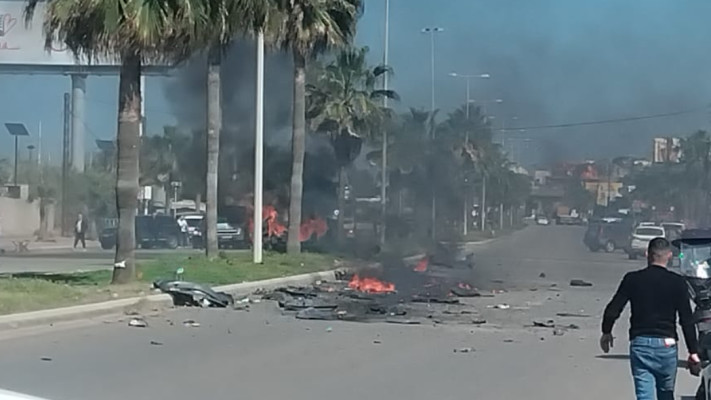 החיסול בצידון  (צילום: רשתות ערביות)