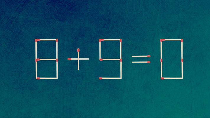 האם תצליחו לפתור את המשוואה באמצעות הזזת גפרור אחד בלבד?