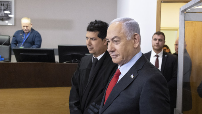 עדות נתניהו בבית המשפט המחוזי בתל אביב (צילום: מוטי מילרוד, פול)