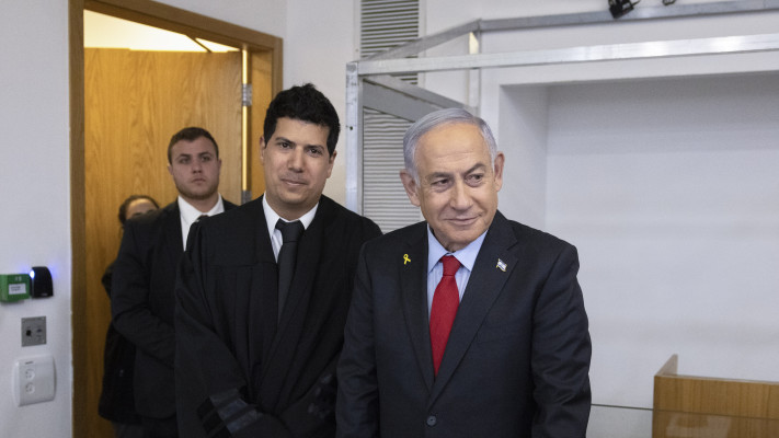 עדות נתניהו בבית המשפט המחוזי בתל אביב (צילום: מוטי מילרוד, פול)