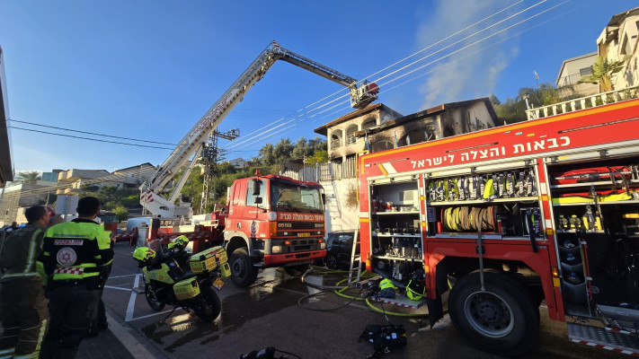 שריפה בוילה בטבריה