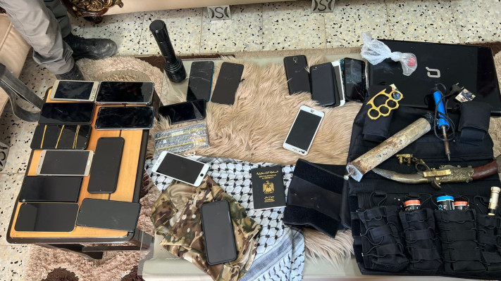 אמצעי לחימה וציוד שנתפסו בג'נין