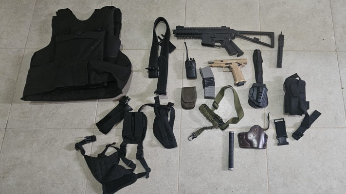 נשקים וציוד לחימה שאותרו בג'נין