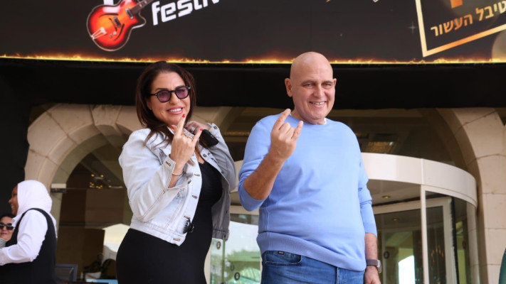 דוד פתאל ואביה מגן  (צילום: תומר לוי)