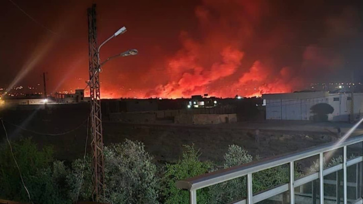 תקיפה בלבנון (צילום: רשתות ערביות)