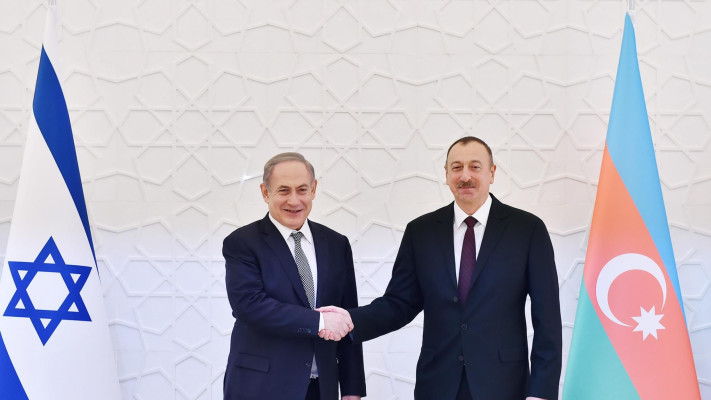 בנימין נתניהו ונשיא אזרבייג'ן אילהם אלייב (צילום: לשכת נשיא אזרבייג׳ן)