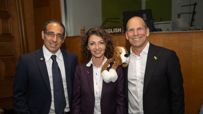 מימין, פרופ' רוי סלומון, ריטה ידיד, ד''ר שי חן גל (צילום: שחר עזרן)