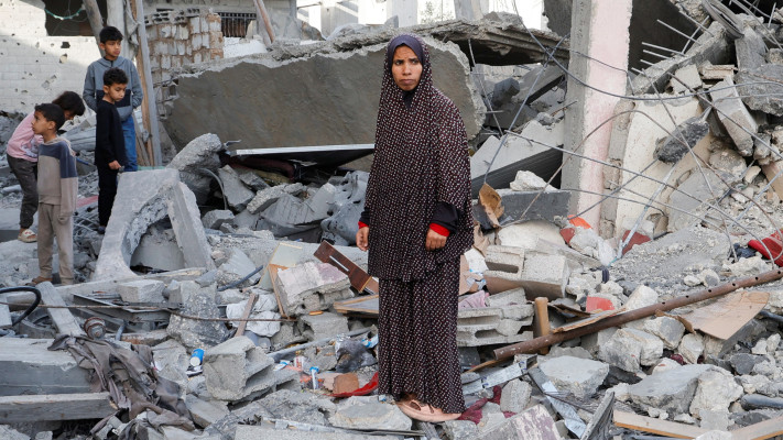הרס בעזה (צילום: REUTERS/Hatem Khaled)