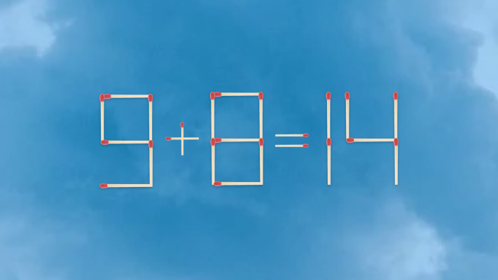 האם תצליחו לפתור את המשוואה באמצעות הזזת גפרור אחד בלבד?