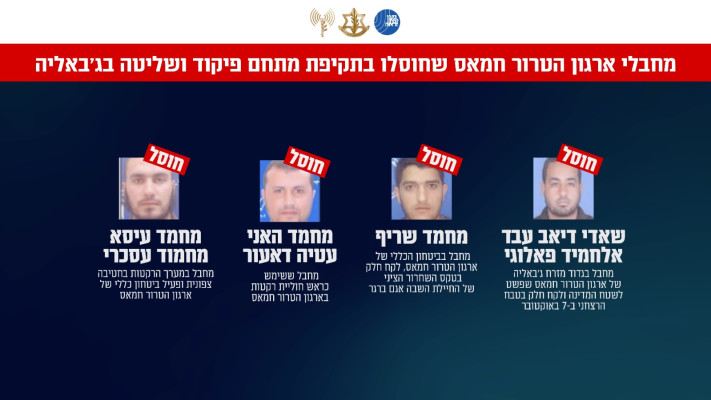 רשימת מחבלים שחוסלו בג'בליה 3.4.25 (צילום: דובר צה''ל)