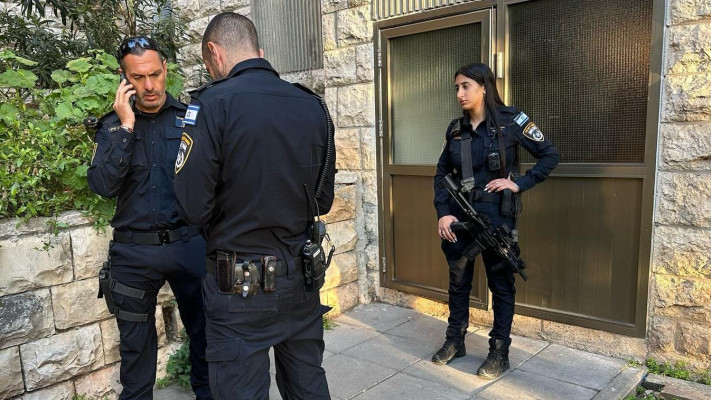 המשטרה בזירת האירוע בירושלים (צילום: דוברות המשטרה)
