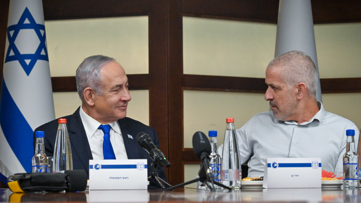 בנימין נתניהו, רונן בר (צילום: קובי גדעון, לע''מ)