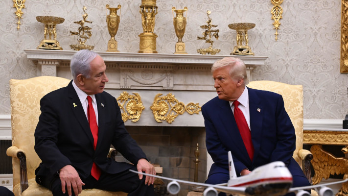 דונלד טראמפ ובנימין נתניהו (צילום: אבי אוחיון, לע''מ)