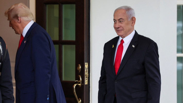 בנימין נתניהו, דונלד טראמפ (צילום: REUTERS/Leah Millis)
