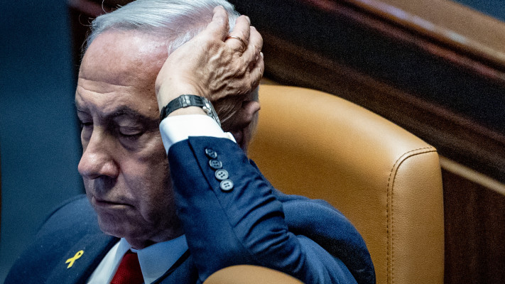 בנימין נתניהו במליאת הכנסת (צילום: חיים גולדברג, פלאש 90)