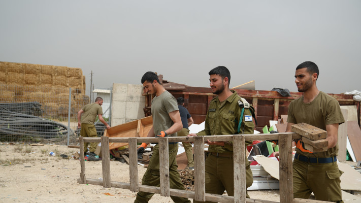 גדוד אבירי המרכז בנחל עוז (צילום: דובר צה''ל)