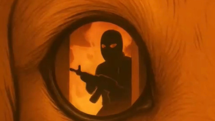 They shoot the dogs too - עינו של הכלב (צילום: בינה מלאכותית)