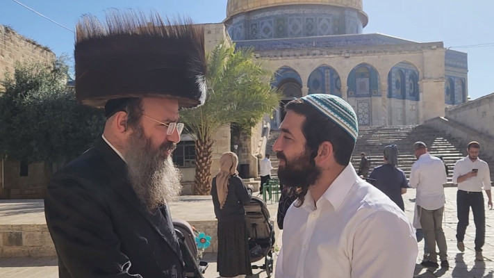 ח''כ צבי סוכות בהר הבית (צילום: מנהלת הר הבית)