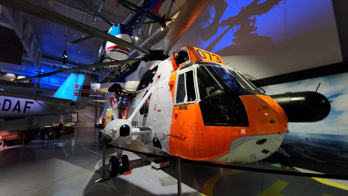 המסוק ''מלך הים'', במוזאון התעופה Norsk Luftfartsmuseum (צילום: עמרי גלפרין)