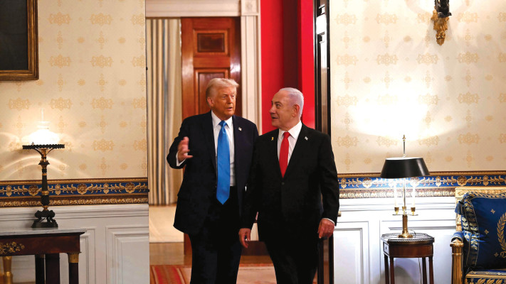 ראש הממשלה בנימין נתניהו נפגש עם נשיא ארהב דולד טראמפ בבית הלבן (צילום: אבי אוחיון לעמ)